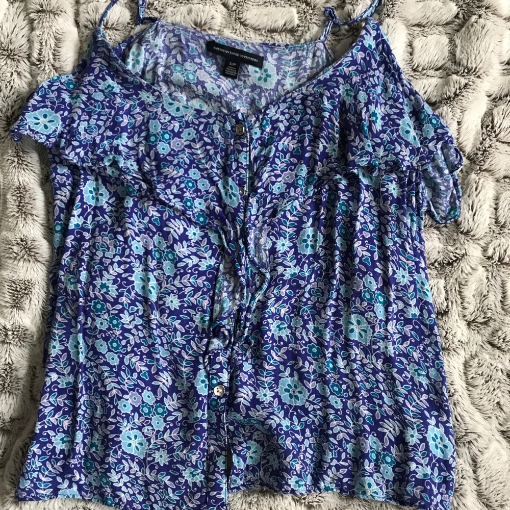 American Eagle button up flowy tank top
